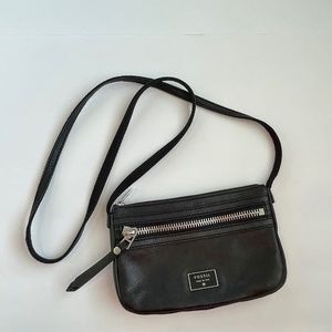Fossil Crossbody Black Leather Bag